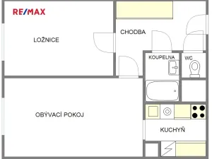 Pronájem bytu 2+kk, Praha - Horní Měcholupy, Ravennská, 43 m2