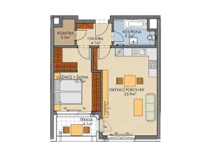 Prodej bytu 2+kk, Praha, Huppnerova, 54 m2