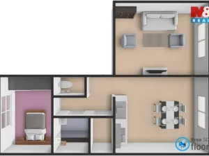 Pronájem bytu 3+kk, Nové Město na Moravě, Luční, 47 m2