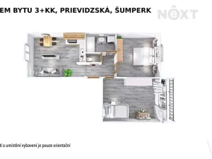Pronájem bytu 3+kk, Šumperk, Prievidzská, 55 m2