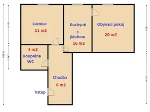 Prodej bytu 2+1, Smečno, Svinařovská, 56 m2