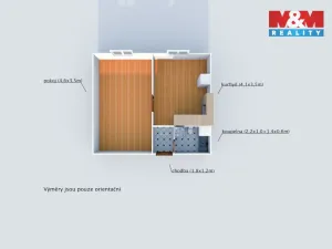 Pronájem bytu 1+1, Plzeň - Doudlevce, Skupova, 39 m2