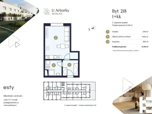 Prodej bytu 1+kk, Praha - Satalice, Za Novákovou zahradou, 32 m2