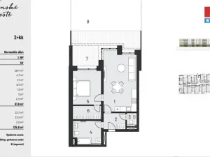 Pronájem bytu 2+kk, Brandýs nad Labem-Stará Boleslav - Brandýs nad Labem, Dřevčická, 62 m2