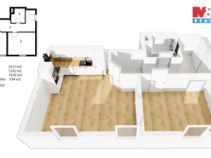 Prodej bytu 2+kk, Kostomlaty nad Labem, 9. května, 53 m2