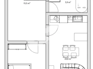 Pronájem bytu 2+kk, Písek, Alšovo nám., 66 m2