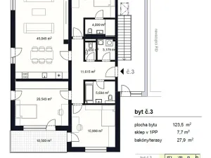 Prodej bytu 4+kk, Šlapanice, 123 m2