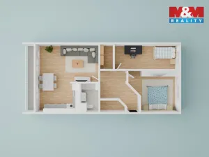 Prodej bytu 3+1, Teplice - Prosetice, Rovná, 67 m2