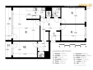 Pronájem bytu 4+kk, Praha - Ruzyně, Dědinská, 90 m2