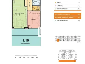 Pronájem bytu 2+kk, Olomouc, Aloise Rašína, 54 m2