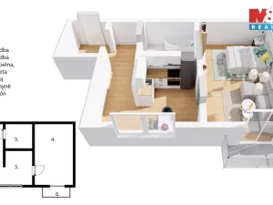 Prodej bytu 1+1, Zliv, Nová, 43 m2