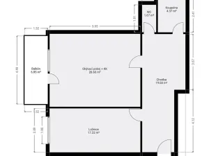 Prodej bytu 2+kk, Praha - Čakovice, Marty Krásové, 66 m2