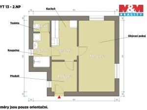 Pronájem bytu 1+1, Plzeň - Jižní Předměstí, Husova, 33 m2