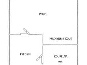 Pronájem bytu 1+kk, Praha, Rýmařovská, 26 m2
