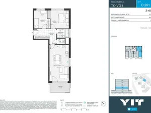 Prodej bytu 3+kk, Praha - Chodov, Komárkova, 67 m2