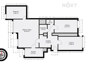 Prodej bytu 3+1, Králíky, Leoše Janáčka, 85 m2