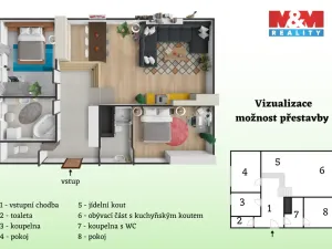 Prodej bytu 4+kk, Praha - Smíchov, Vltavská, 126 m2
