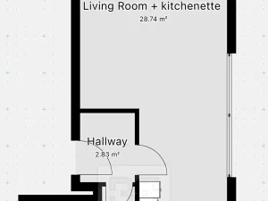 Pronájem bytu 1+kk, Praha - Karlín, Sokolovská, 40 m2
