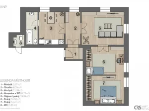Prodej bytu 2+1, Liberec - Liberec III-Jeřáb, 1. máje, 80 m2