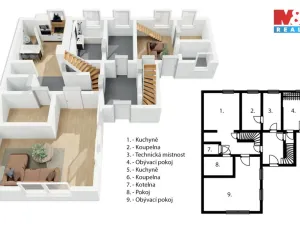 Prodej rodinného domu, Želízy - Sitné, 480 m2
