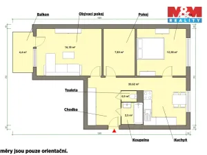 Prodej bytu 2+1, Kraslice, Hradební, 64 m2