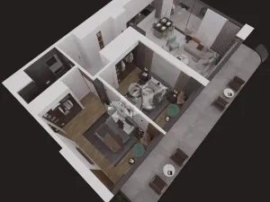 Prodej bytu 3+kk, Trikomo, Kypr, 76 m2