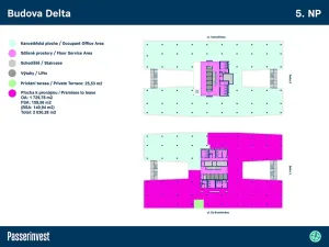 Pronájem kanceláře, Praha - Michle, Za Brumlovkou, 1320 m2