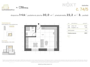 Prodej bytu 1+1, Praha - Sedlec, Suchdolská, 27 m2