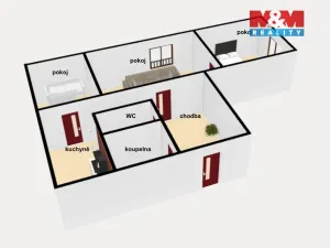 Prodej bytu 3+1, Náchod, Běloveská, 59 m2