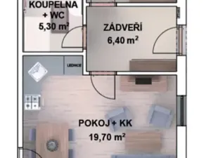 Prodej bytu 2+kk, Václavov u Bruntálu, 64 m2