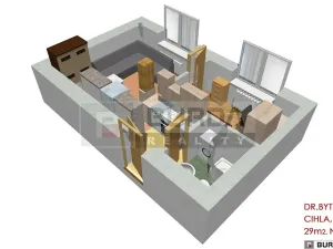 Pronájem bytu 1+1, Neratovice, 28 m2