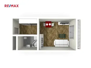 Pronájem bytu 1+kk, Plzeň, Sladová, 26 m2