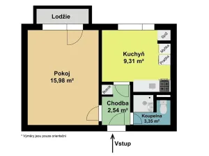 Prodej bytu 1+1, Tišnov, Květnická, 31 m2