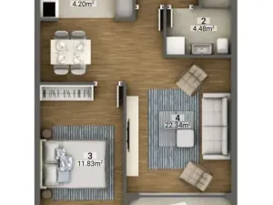 Prodej bytu 2+kk, Dobrá Voda, Černá Hora, 52 m2