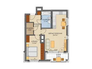 Prodej bytu 2+kk, Praha, Huppnerova, 57 m2