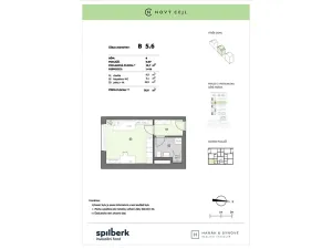 Pronájem bytu 1+kk, Brno, Cejl, 26 m2