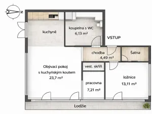 Prodej bytu 2+kk, Ostrava, Karola Šmidkeho, 74 m2