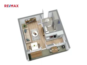 Pronájem bytu 1+kk, Pardubice, Družby, 30 m2