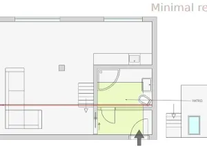Pronájem bytu 1+kk, Brno, Vodova, 46 m2
