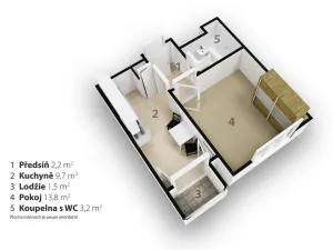 Pronájem bytu 1+1, Praha - Žižkov, Jičínská, 30 m2