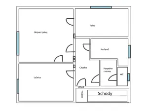 Prodej podílu bytu 3+1, Hostivice, Školská, 61 m2