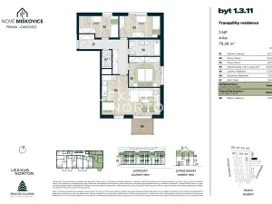 Prodej bytu 4+kk, Praha - Miškovice, Polabská, 79 m2