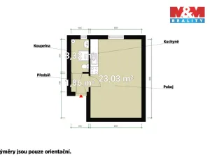 Pronájem bytu 1+kk, Plzeň - Doubravka, Masarykova, 28 m2