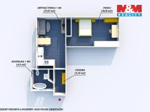 Pronájem bytu 1+1, Plzeň - Východní Předměstí, 44 m2