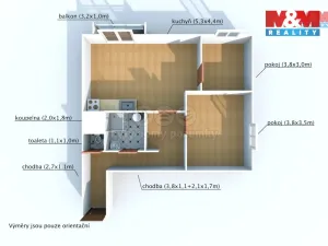 Pronájem bytu 3+kk, Chrást, Kolmá, 70 m2