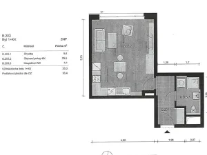 Prodej bytu 1+kk, Praha - Chodov, Benkova, 37 m2