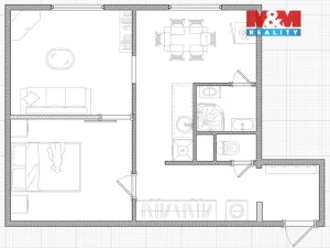 Pronájem bytu 2+1, Strakonice - Strakonice I, Tržní, 43 m2