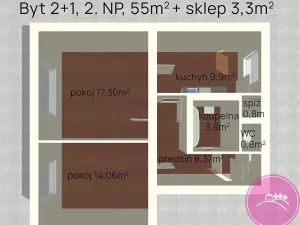 Prodej bytu 2+1, Olomouc, Ladova, 58 m2