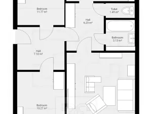 Pronájem bytu 3+1, Liberec, Skalní, 74 m2
