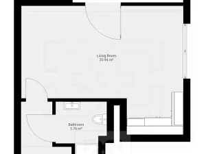 Pronájem bytu 1+kk, Kutná Hora, Plk. Loudy, 31 m2